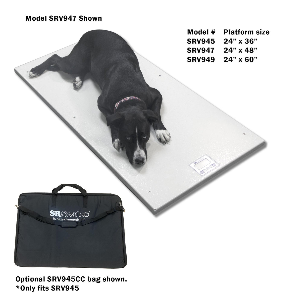 24" x 48" Mobile Veterinary Platform Scale (SRV947)