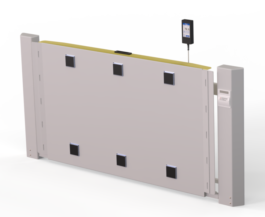 ADA Compliant Wall-Mounted Fold-Away Wheelchair Scale 32" x 40" (SR7015-ADA)